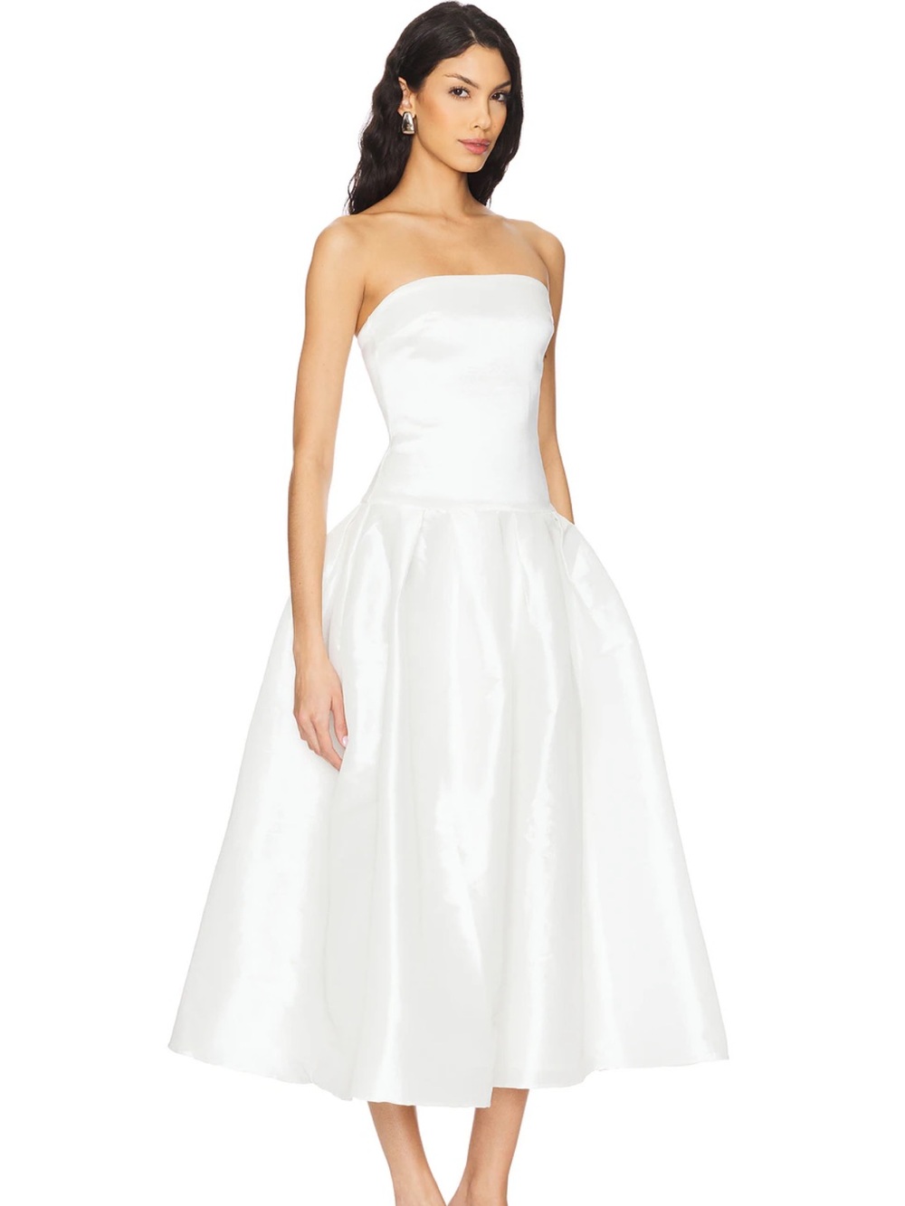 Cambria Strapless Midi A-Line Dress in White,
MORE TO COME, Revolve, Medium